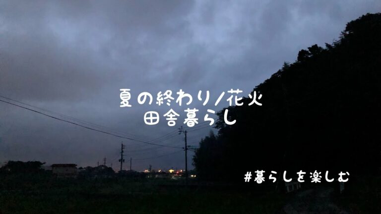 【vlog】花火/夏の終わり/秋の足音/虫の声/田舎暮らし/暮らしを楽しむ