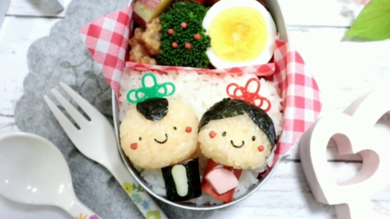 ひな祭りお内裏様とお雛様 の お弁当 【 キャラ弁 / リメイク 】How to make Japanese Cute Bento Doll’s Festival