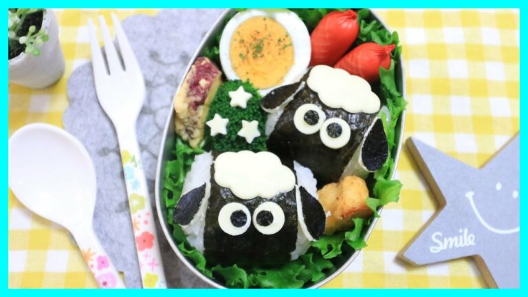 簡単!ひつじのショーン の お弁当 【キャラ弁】How to make Japanese Cute Bento of Shaun the Sheep