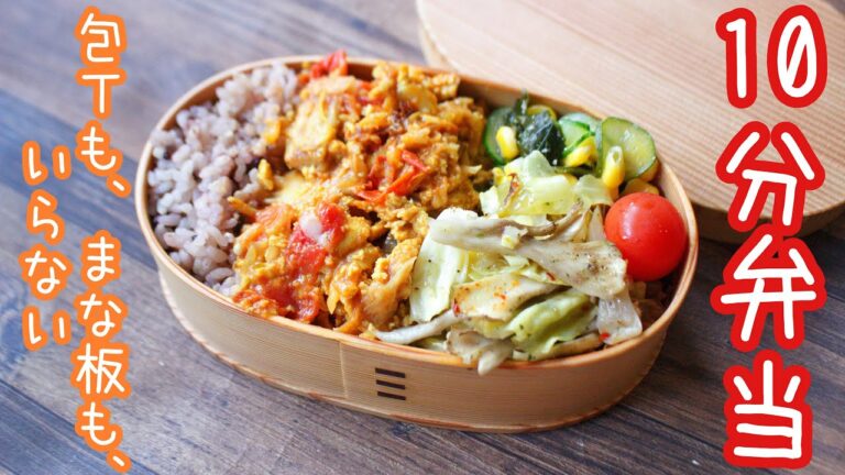 【 10分弁当 】〜高野豆腐キーマカレー弁当〜包丁もまな板もいらない 【 bento 】