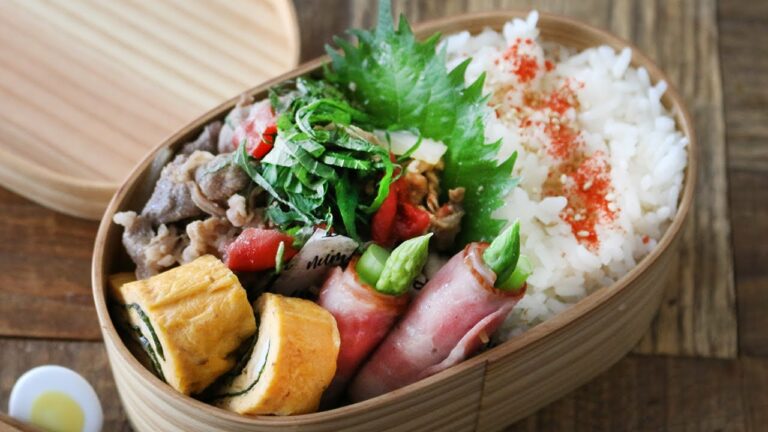 【お弁当作り】簡単3品おかずの梅肉入り生姜焼き弁当bento#610