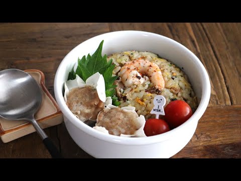 【お弁当作り】少ないおかず簡単チャーハン弁当obento#511