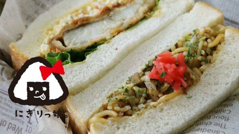 【子供弁当】簡単焼きそばサンドと白身魚のタルタルサンド弁当obento【旦那弁当】#389