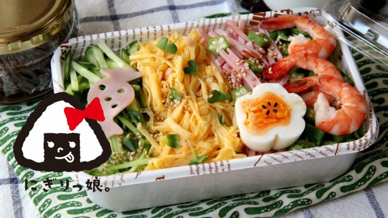 【旦那弁当】簡単マルタイラーメン冷やし中華弁当obento【お弁当作り】#264
