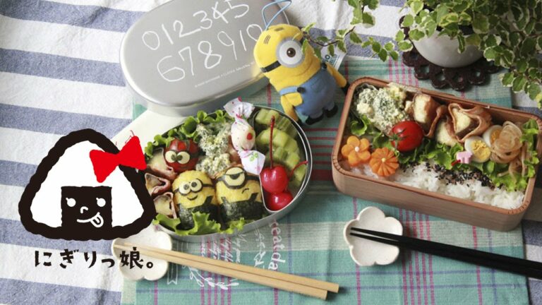 【親子弁】ミニオンズおにぎりと茄子のベーコン巻弁当~How to make today’s obento【LunchBox】~184時限目Minions rice ball bento 【お弁当】