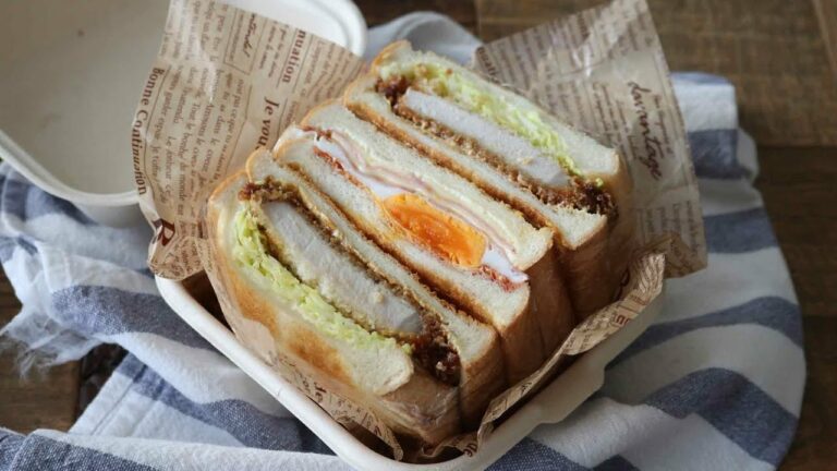 【お弁当作り】男子が喜ぶまんぷくサンド!カツカレーホットサンド弁当bento#769