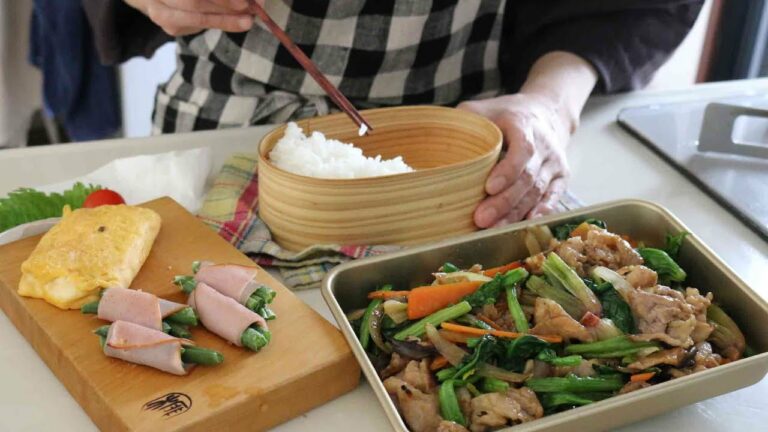 【3品弁当】また食べたいと旦那がホレたおかず。ほうれん草野菜炒め#860