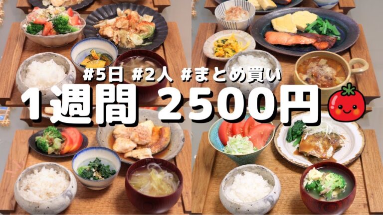 【節約レシピ】夏の夜ご飯 1週間5日の献立 おかず2500円 お味噌大活躍! (´・ω・`)(●`ε´●)2人暮らし(461)