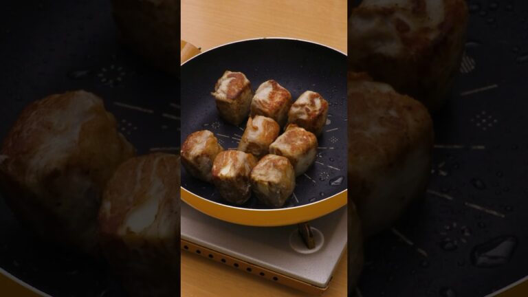 【節約食材でボリューミー!】ひと口厚揚げ肉巻きの作り方 #shorts 【節約食材でボリューミー!】ひと口厚揚げ肉巻きの作り方 #shorts