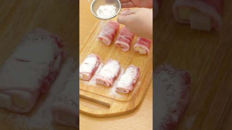 【余ったお餅で♪】すき焼きのタレで餅チーズ豚巻き 【味付け簡単！】#shorts