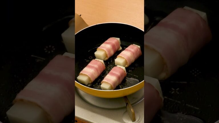 【もちもち】韓国風甘辛ベーコンもちの作り方 #Shorts 【もちもち】韓国風甘辛ベーコンもちの作り方 #Shorts