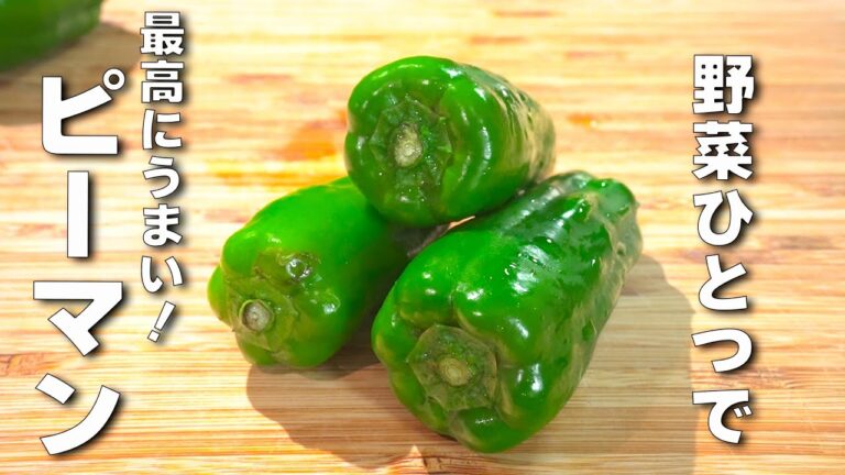 【ピーマンレシピ】野菜一つで最強おかず！おつまみにもおすすめ！