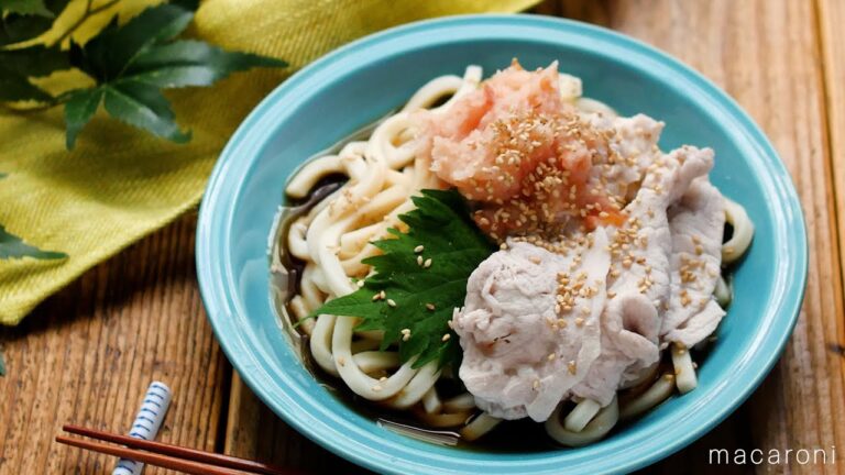 【 梅みぞれ冷しゃぶうどん】ランチにもおすすめ！食べごたえも十分な冷やし麺レシピ♪