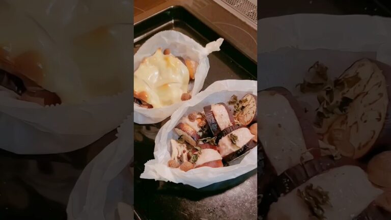 ノンオイル 小麦粉不使用！簡単ナスと豚ひき肉のカスタネット焼き #料理 #shorts