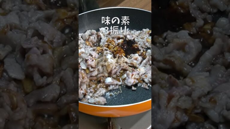 一人前98円で最高に米食える鬼コスパおかず【もやしチンジャオロース風】#shorts