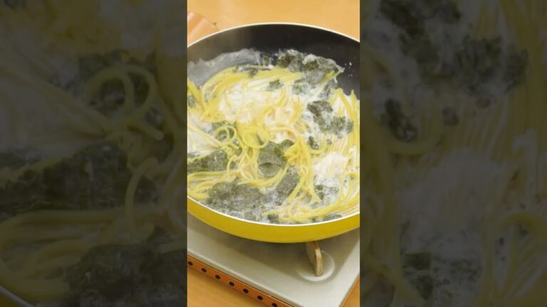 【ワンパン10分】海苔クリームパスタの作り方 #Shorts
