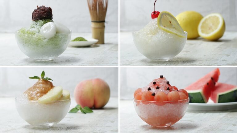 手作りシロップをたっぷりかけて♪ 4種のかき氷🍧 手作りシロップをたっぷりかけて♪ 4種のかき氷🍧