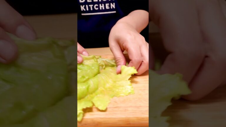 【レンチンで完成！】ロールレタスの作り方 #shorts