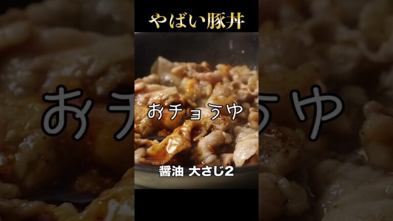 これ以上悪魔的で危険で旨い豚丼はガチでない...
