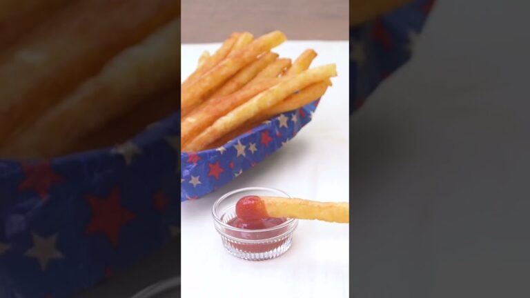 【カリッもちっ】ロングフライドポテトの作り方 #shorts