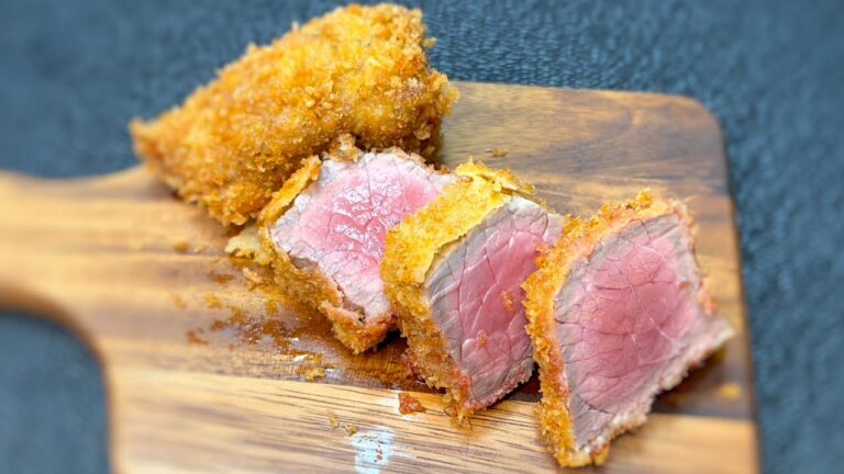 【おうち居酒屋】安いお肉で贅沢に！塊肉でレア牛カツの作り方！簡単おつまみレシピ！幸せ晩酌！