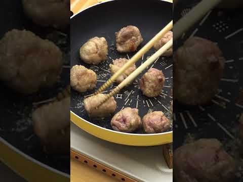 【人気の弁当おかず】豚こまボールの作り方 #Shorts