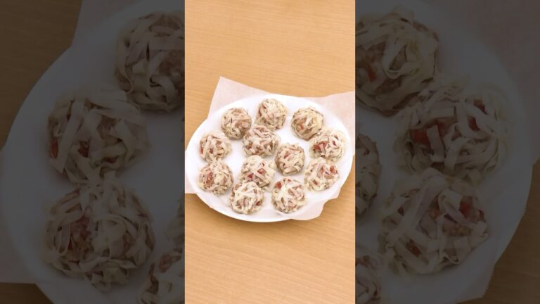 【もう包みません】パプリカの花シュウマイの作り方 #shorts