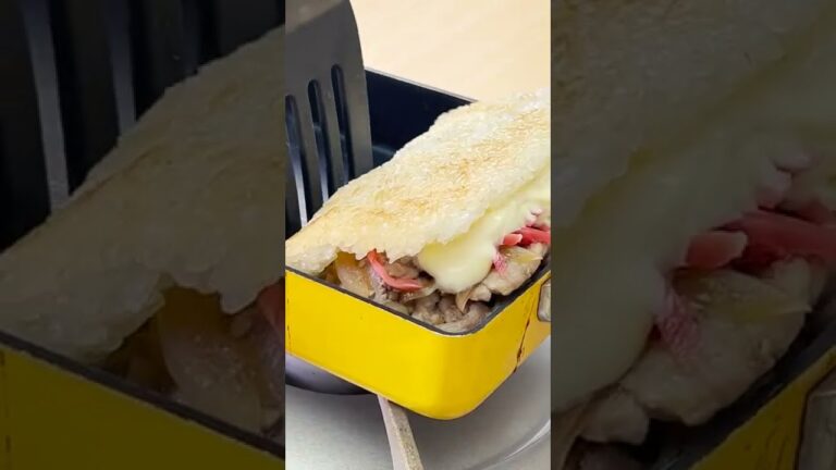 【卵焼き器で！】ライスバーガーの作り方 #Shorts