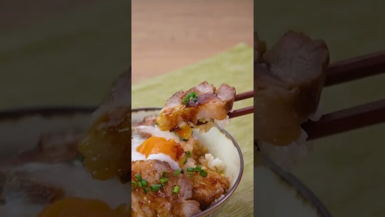 【明日のランチに♪】レンジで作るチャーシュー丼 #Shorts