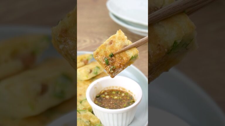 【米粉でもちもち】納豆とオクラのチヂミの作り方  #shorts