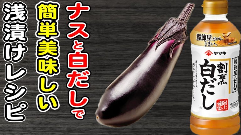 【なすの簡単レシピ】ナスの白だし塩昆布和え/浅漬レシピ/漬物レシピ/作り置きおかず