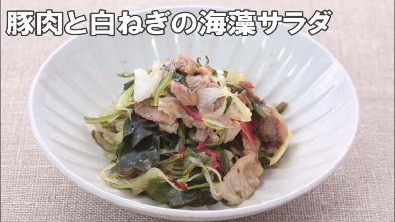 20 49_豚肉と白ねぎの海藻サラダ