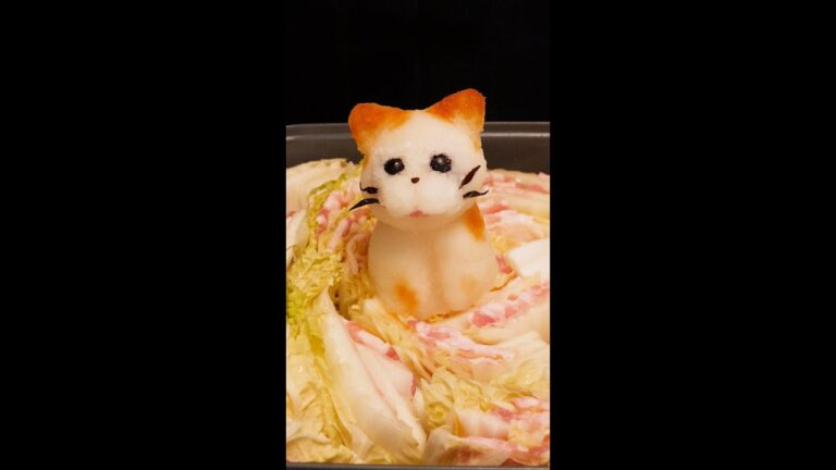 大根おろしであなたの1日をちょっとだけ幸せにする方法ฅ^•ω•^ฅ / Hot Pot with a CAT?! #shorts