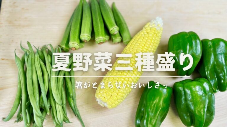 無限夏野菜❗️【簡単ごちそう野菜三種盛り#33】何度もつくりたくなる簡単常備菜 無限夏野菜❗️【簡単ごちそう野菜三種盛り#33】何度もつくりたくなる簡単常備菜