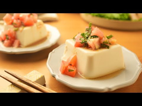 5分でおつまみ!大葉の風味がうますぎる【トマトの冷奴】 5分でおつまみ!大葉の風味がうますぎる【トマトの冷奴】