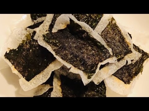 揚げない！パリパリライスペーパーチップス（のりしお味）#shorts