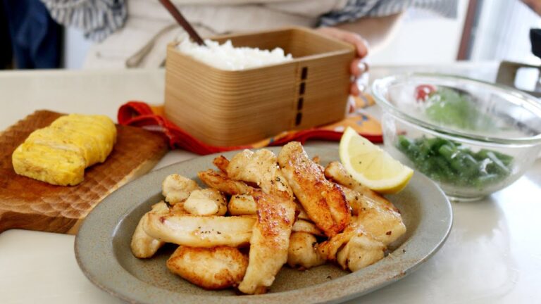 【お弁当作り】これ無限に食べれる。ささみと蓮根のスティック唐揚げ弁当bento#913