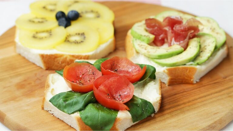 お花の形のオープンサンド3選〜クリームチーズでアレンジ♪〜 / Open Face Flower Sandwiches お花の形のオープンサンド3選〜クリームチーズでアレンジ♪〜 / Open Face Flower Sandwiches