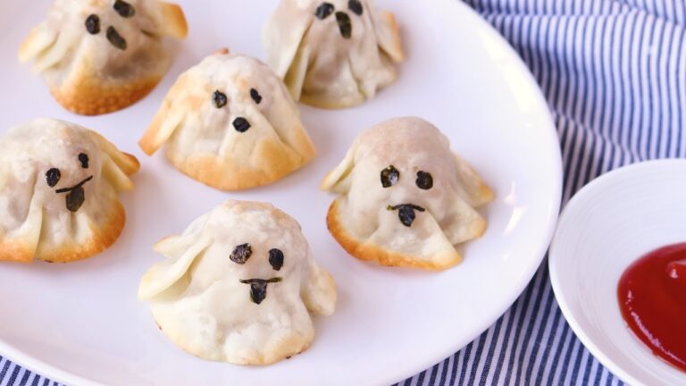 餃子の皮の可愛いミートお化け | Cute meat ghost of dumpling skin | kurashiru [クラシル]