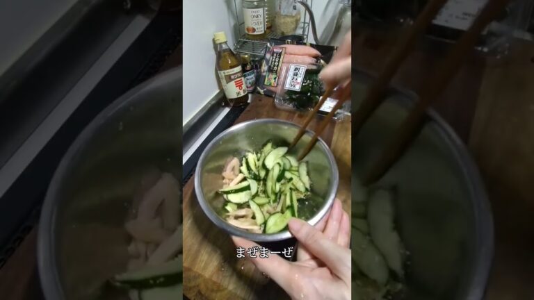 【かにかま酢】３分で完成！　#shorts #簡単 #時短レシピ #きゅうり　#かにかま　#asmr