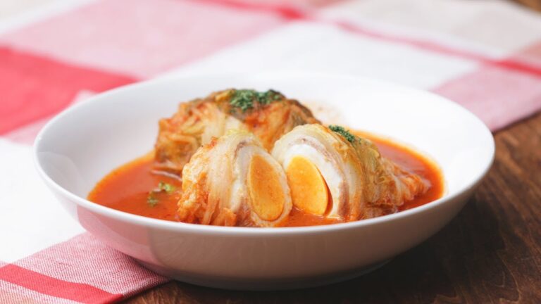 ゆで卵を包んだ豚バラ白菜ロール〜とろとろジューシー〜 / Rolled Napa Cabbage