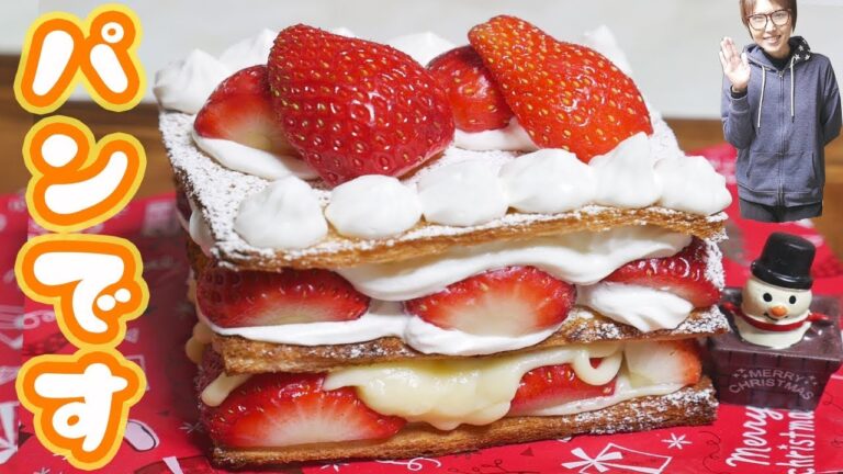食パンでなんちゃっていちごのクリスマスミルフィーユの作り方【kattyanneru】 食パンでなんちゃっていちごのクリスマスミルフィーユの作り方【kattyanneru】