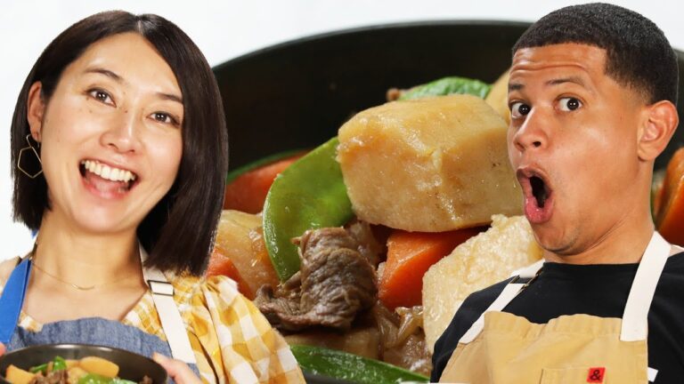 アメリカ人が日本語の説明だけで肉じゃがを作ってみた アメリカ人が日本語の説明だけで肉じゃがを作ってみた