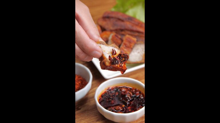 【油なしでカリッカリに焼きました♡】クリスピーポークベリー / Super Crispy Pork Belly #Shorts