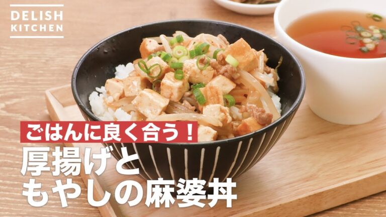 ごはんに良く合う!厚揚げともやしの麻婆丼 | How To Make Thick fried tofu and bean sprouts Mabo rice ごはんに良く合う!厚揚げともやしの麻婆丼 | How To Make Thick fried tofu and bean sprouts Mabo rice