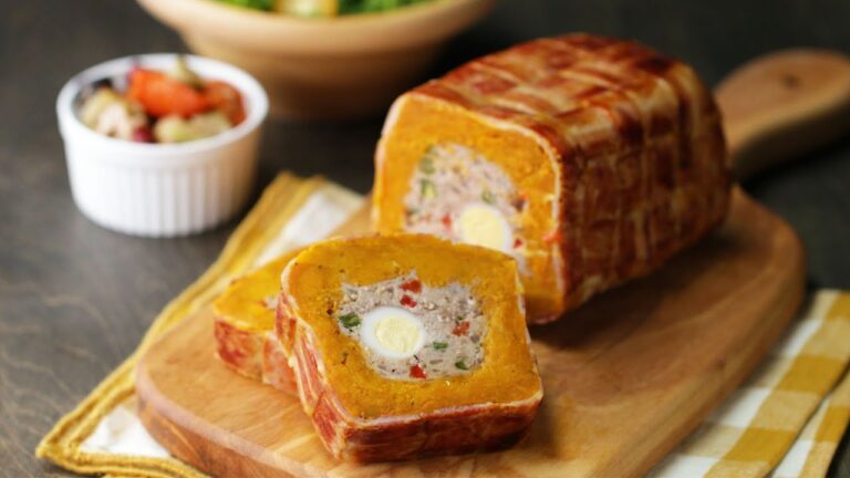 ハロウィンにぴったり♪ベーコン巻きミートローフ