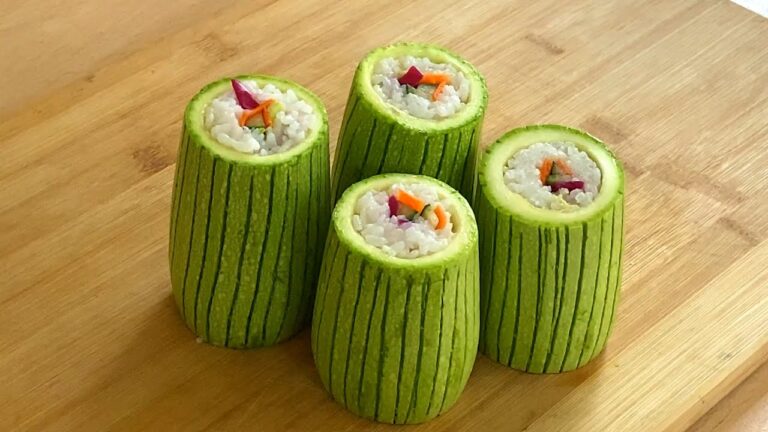 Zucchini and Sushi Lovers Unite❗ Incredible Zucchini Sushi Recipe! Zucchini and Sushi Lovers Unite❗ Incredible Zucchini Sushi Recipe!