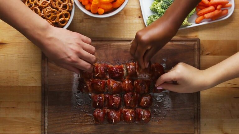 製氷皿で成形！BBQベーコンミートボール