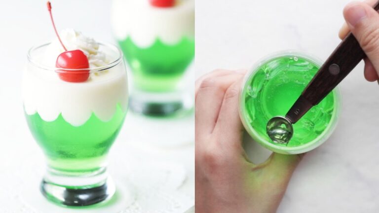 レンジで簡単!クリームソーダゼリー レンジで簡単!クリームソーダゼリー