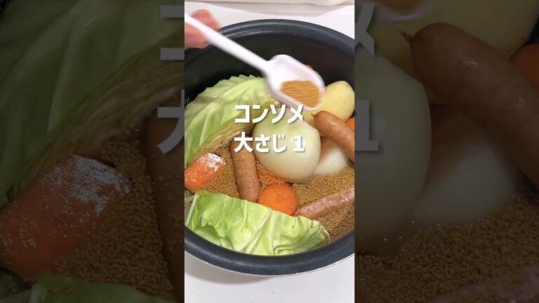 【超お手軽！】炊飯器で簡単✨ごろごろ野菜のポトフ🥣
